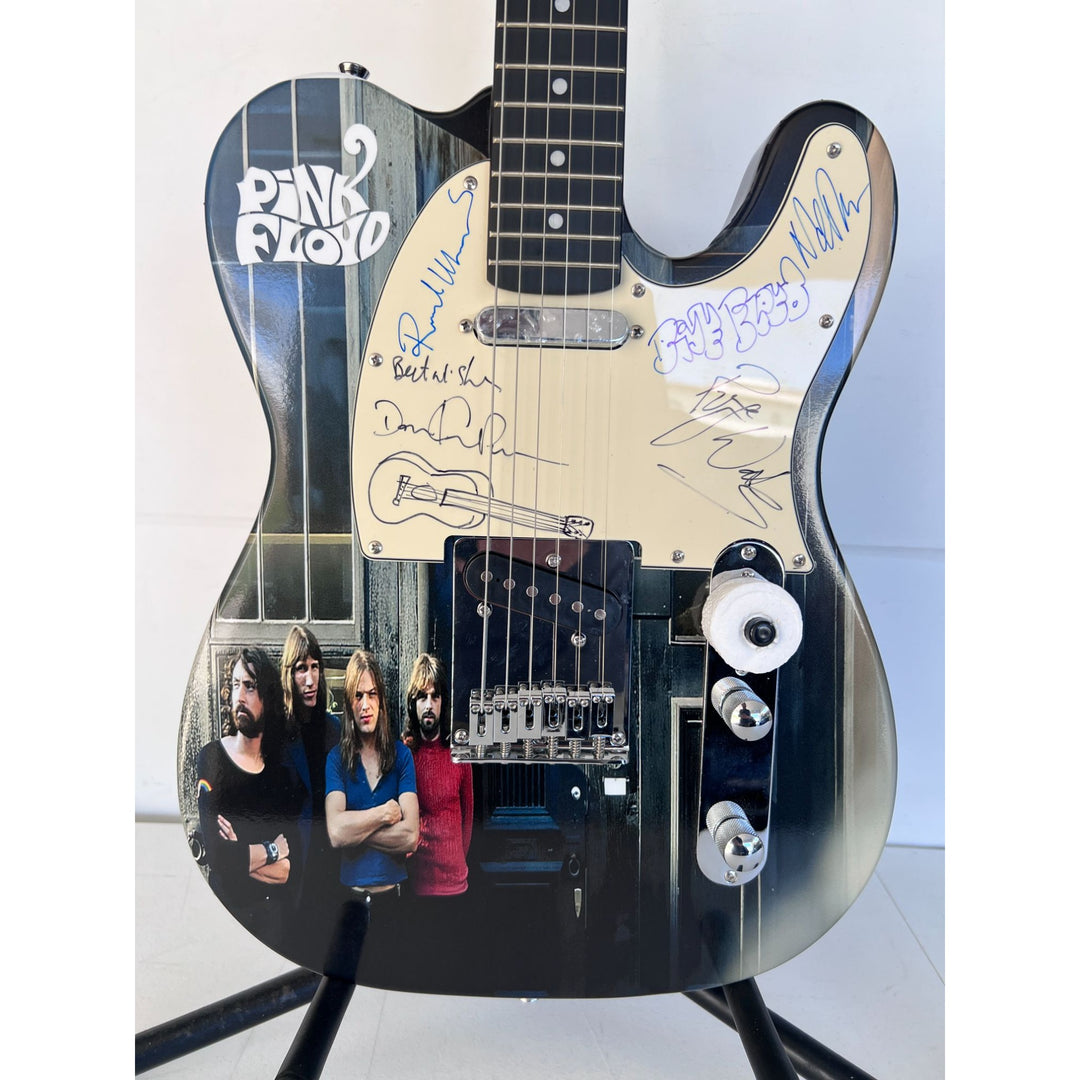 Pink Floyd Roger Waters David Gilmour Richard Wright Nick Mason "One of a Kind" telecaster full size electric guitar signed with proof.