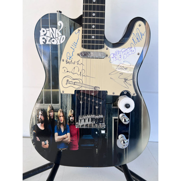 Pink Floyd Roger Waters David Gilmour Richard Wright Nick Mason "One of a Kind" telecaster full size electric guitar signed with proof.