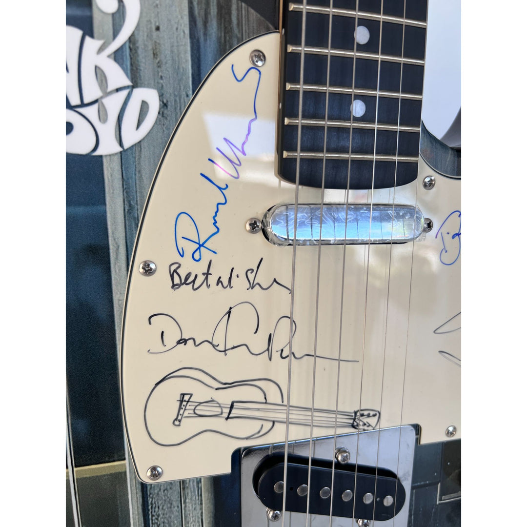 Pink Floyd Roger Waters David Gilmour Richard Wright Nick Mason "One of a Kind" telecaster full size electric guitar signed with proof.