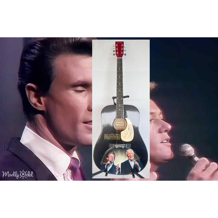 The Righteous Brothers Bill Medley and Bobby Hatfield one of a kind full size guitar signed with proof