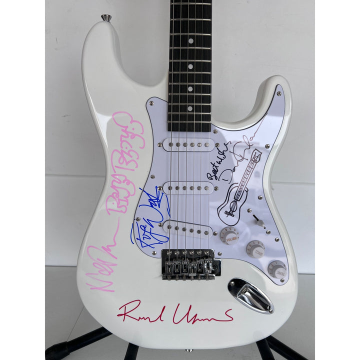 Pink Floyd Roger Waters David Gilmour Richard Wright Nick Mason electric guitar signed with proof ..