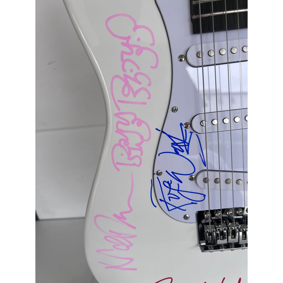 Pink Floyd Roger Waters David Gilmour Richard Wright Nick Mason electric guitar signed with proof ..