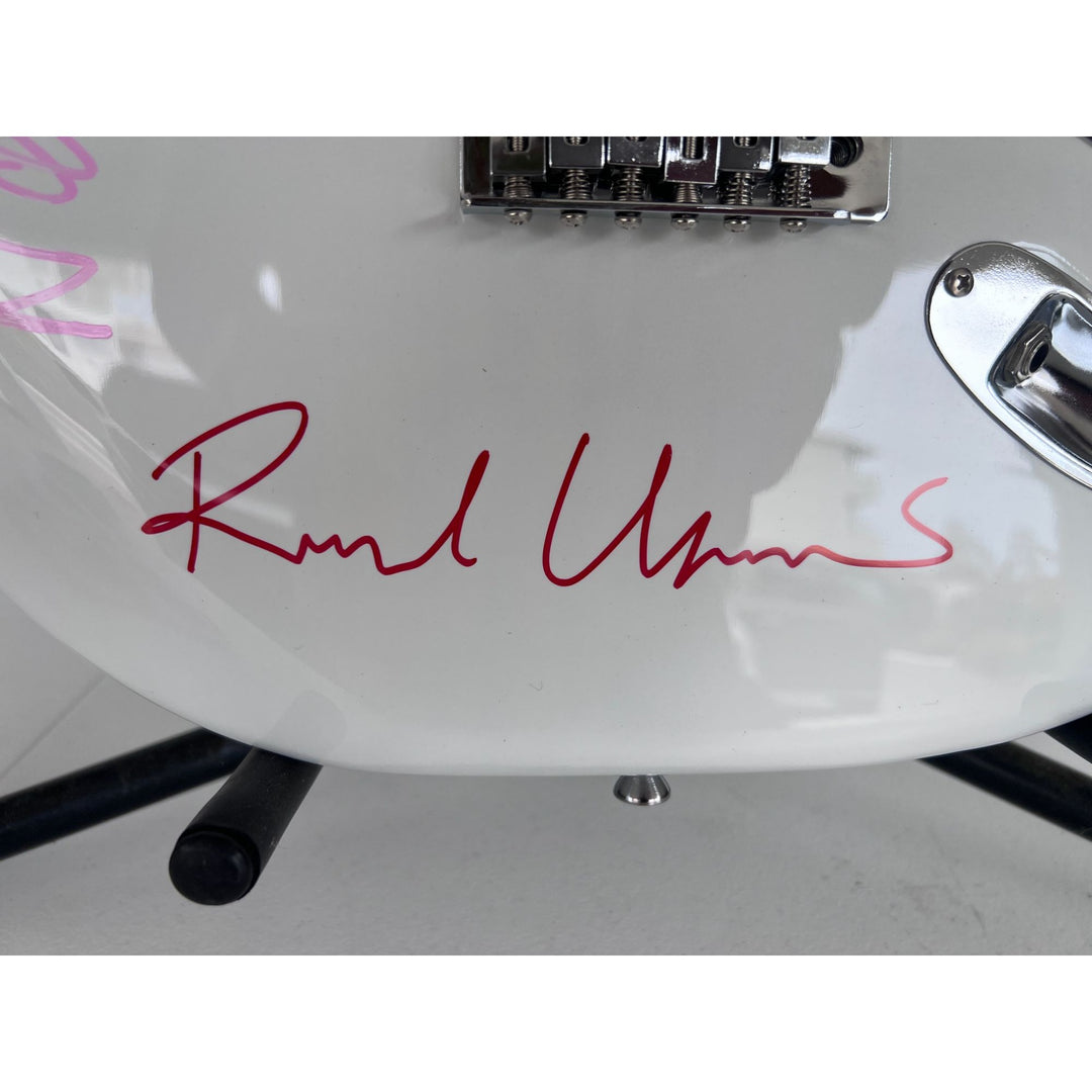 Pink Floyd Roger Waters David Gilmour Richard Wright Nick Mason electric guitar signed with proof ..