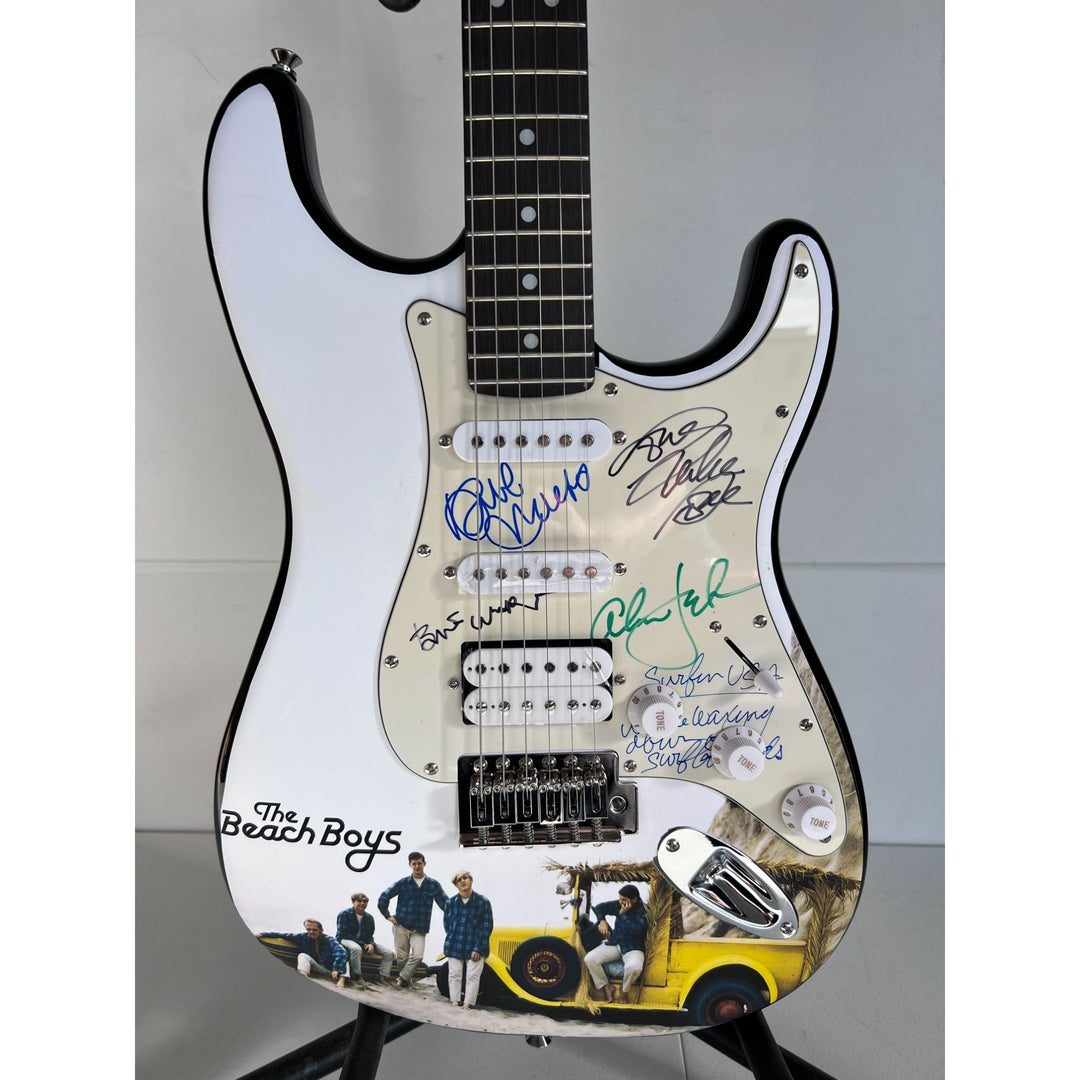 The Beach Boys full size Stratocaster one of a kind  electric guitar Brian Wilson, Mike Love, Al Jardine, David Marks (with lyrics).