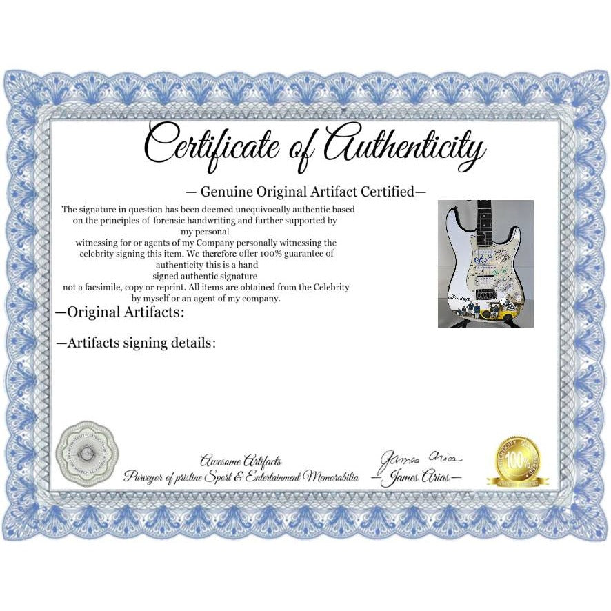 The Beach Boys full size Stratocaster one of a kind  electric guitar Brian Wilson, Mike Love, Al Jardine, David Marks (with lyrics).