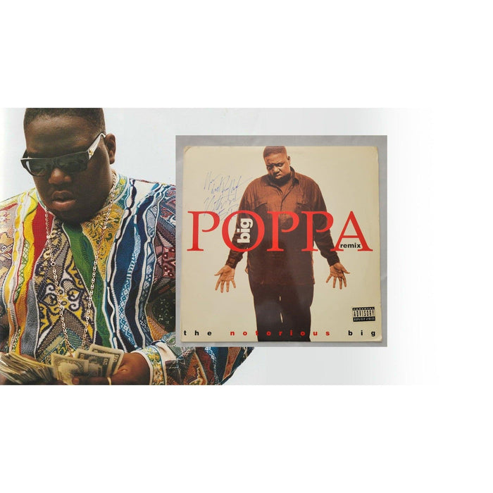 The Notorious B.I.G" Christopher Wallace  Big Papa original LP signed with proof
