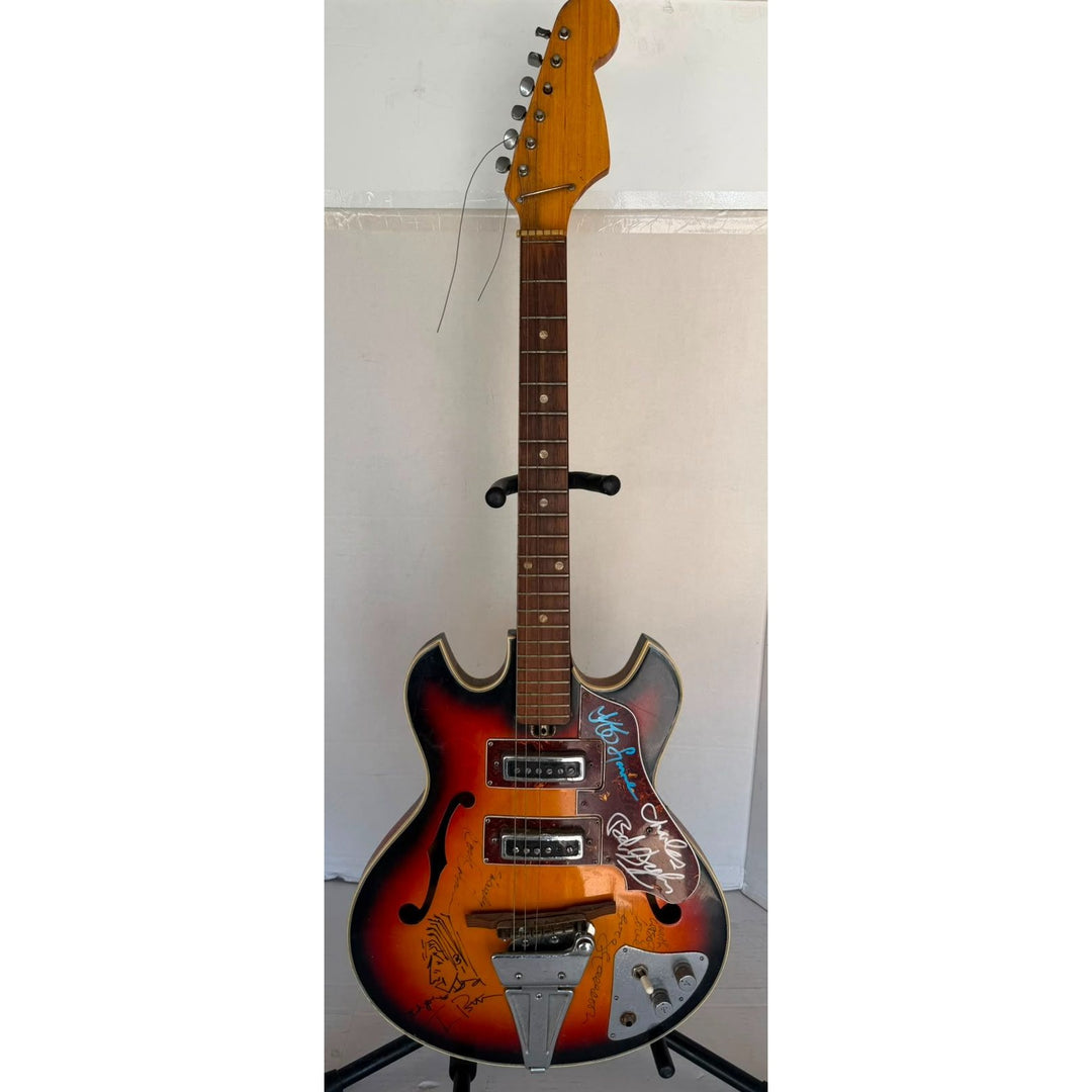 Roy Orbison George Harrison Tom Petty Bob Dylan Jeff Lynne The Traveling Wilburys Kingston Semi Hollowbody 1960's Vintage Burst Electric Gui.