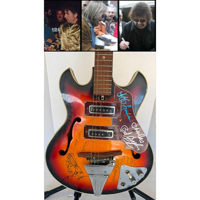 Roy Orbison George Harrison Tom Petty Bob Dylan Jeff Lynne The Traveling Wilburys Kingston Semi Hollowbody 1960's Vintage Burst Electric Gui.