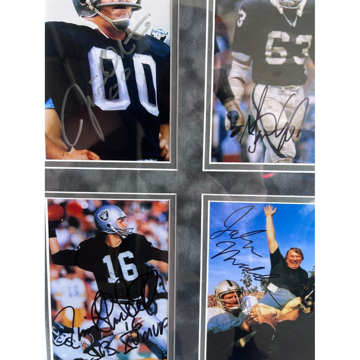 Los Angeles Raiders Oakland Raiders Al Davis Ted Hendricks Marcus Allen John Madden (14) 5x7 photo signed by the all-time greatest Raiders w