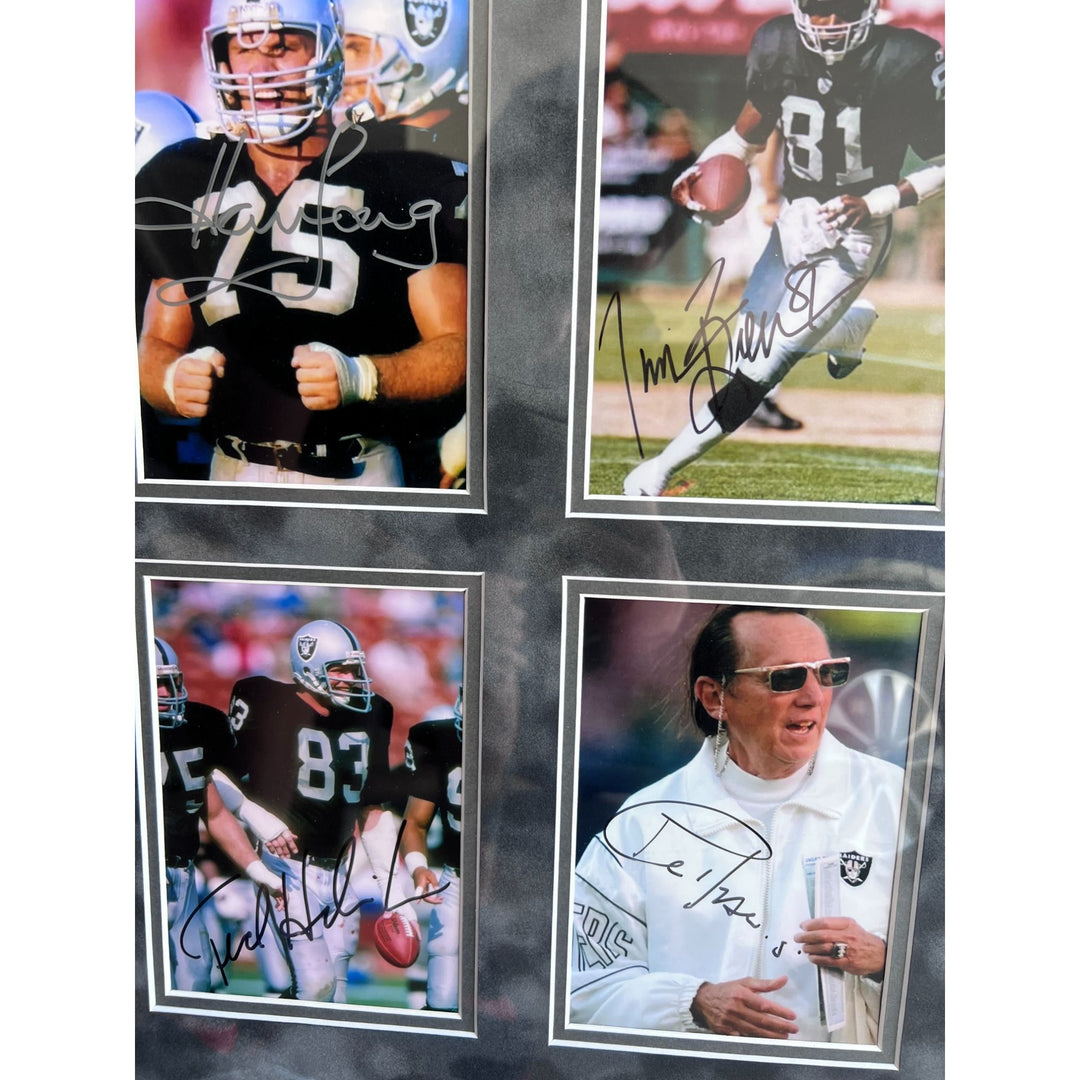 Los Angeles Raiders Oakland Raiders Al Davis Ted Hendricks Marcus Allen John Madden (14) 5x7 photo signed by the all-time greatest Raiders w