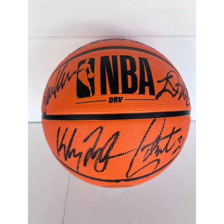 Stephen Curry Klay Thompson Draymont Green Steve Kerr Golden State Warriors Wilson full size basketball signed with proof.