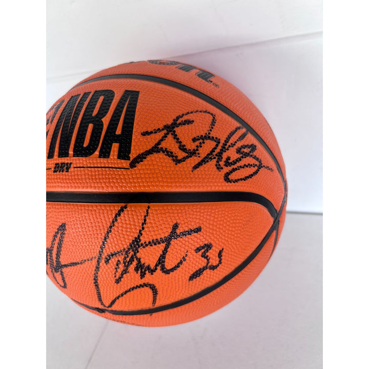 Stephen Curry Klay Thompson Draymont Green Steve Kerr Golden State Warriors Wilson full size basketball signed with proof.