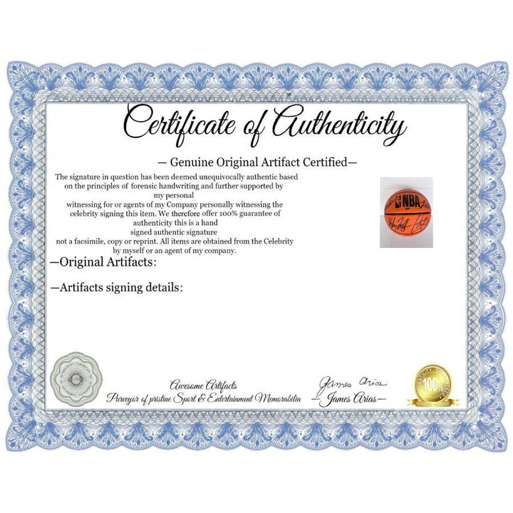 Stephen Curry Klay Thompson Draymont Green Steve Kerr Golden State Warriors Wilson full size basketball signed with proof.