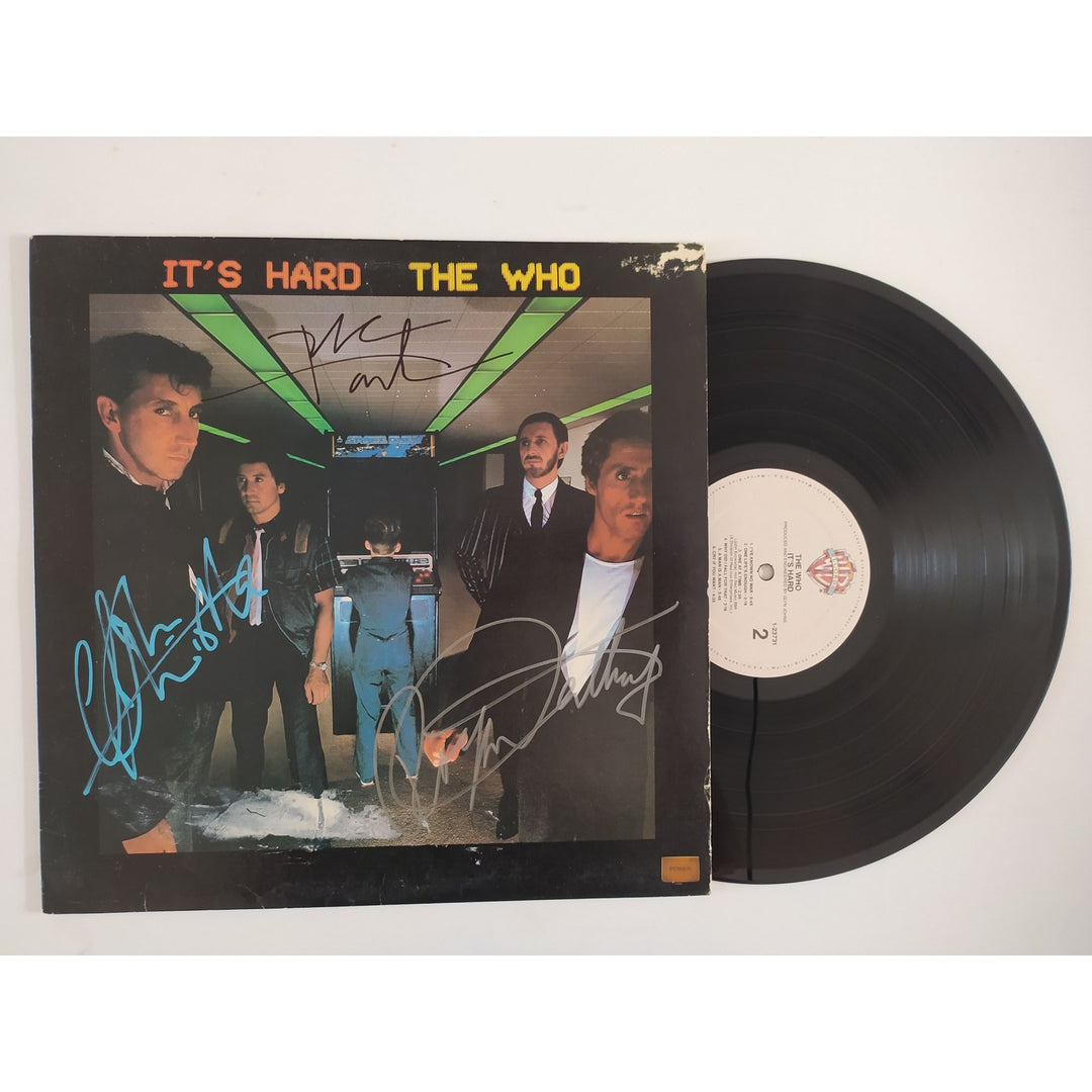 The Who "It's hard" Pete Townshend Roger Daltrey John Entwistle original LP signed with proof