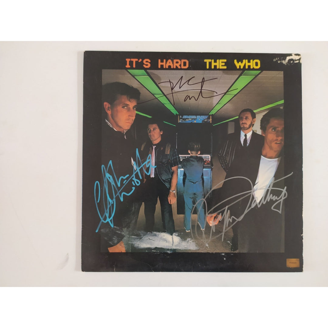 The Who "It's hard" Pete Townshend Roger Daltrey John Entwistle original LP signed with proof