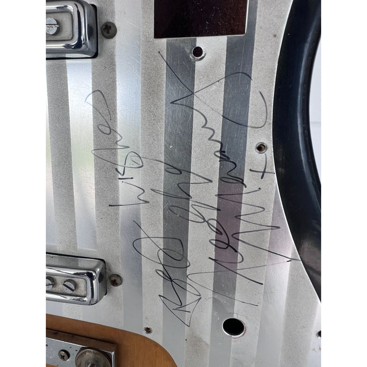 Freddie Mercury Brian May, Roger Taylor, John Deacon Queen vintage guitar signed with proof.