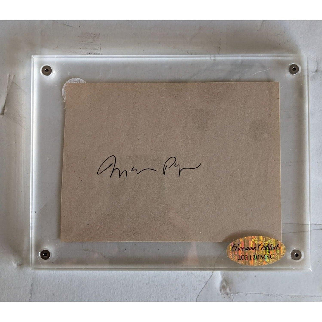 Mario Puzo author of the Godfather vintage autograph page signed with proof