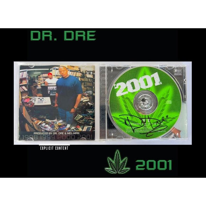 "Dr. Dre" Andre Romell Young "2001" CD jacket & and CD both signed with proof