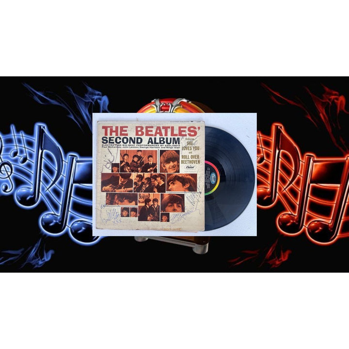 The Beatles "Second Album" 1964 original lp signed with proof.