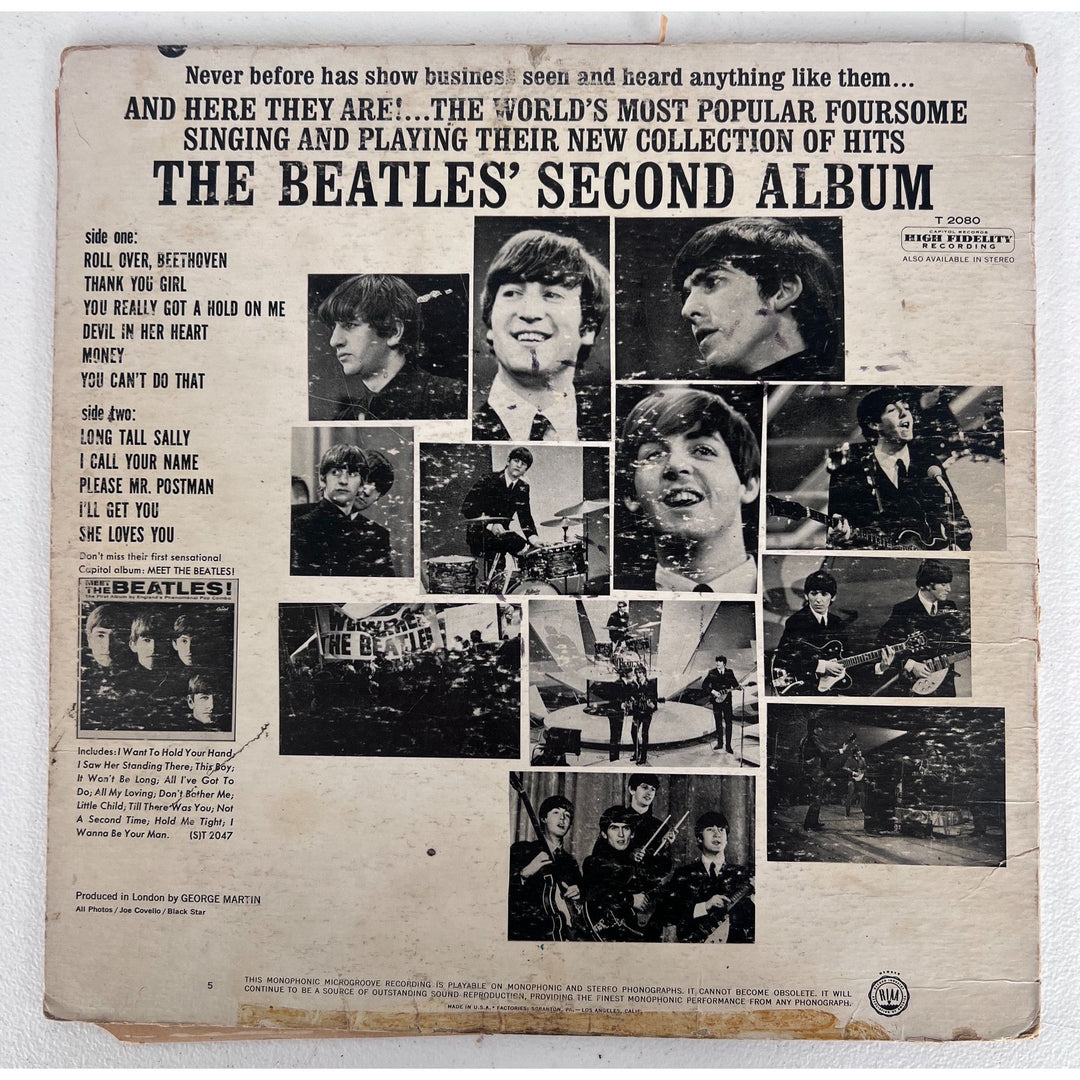 The Beatles "Second Album" 1964 original lp signed with proof.