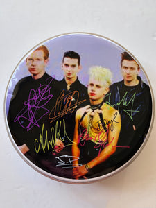 Depeche Mode David Gahan, Andrew Fletcher, Martin Gore, Alan Wilder one-of-a-kind drumhead signed with proof