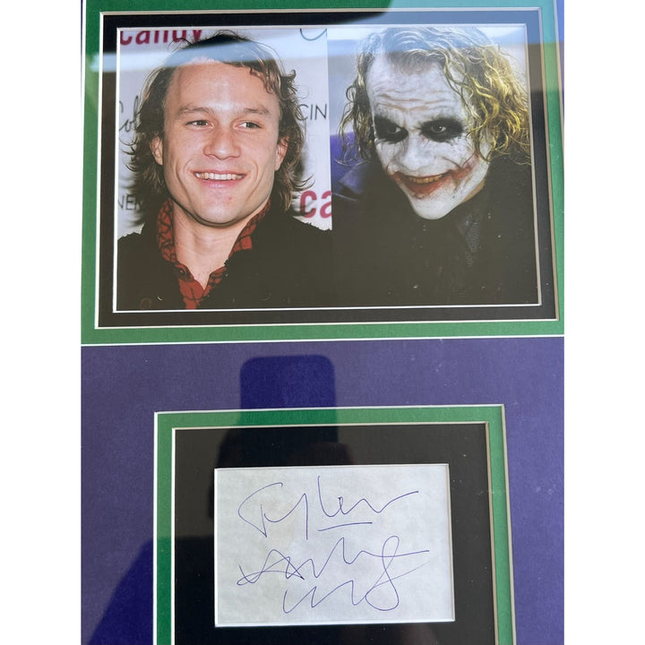 The Joker Joaquin Phoenix , Jack Nicholson, Heath Ledger (8) in all 5x7 photos signed with poof & museum quality frame 31x27