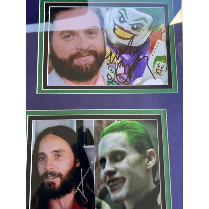 The Joker Joaquin Phoenix , Jack Nicholson, Heath Ledger (8) in all 5x7 photos signed with poof & museum quality frame 31x27