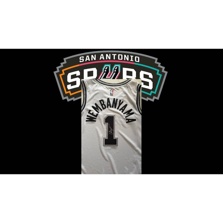 San Antonio Spurs Victor Wembanyama Authentic game model jersey signed with proof.