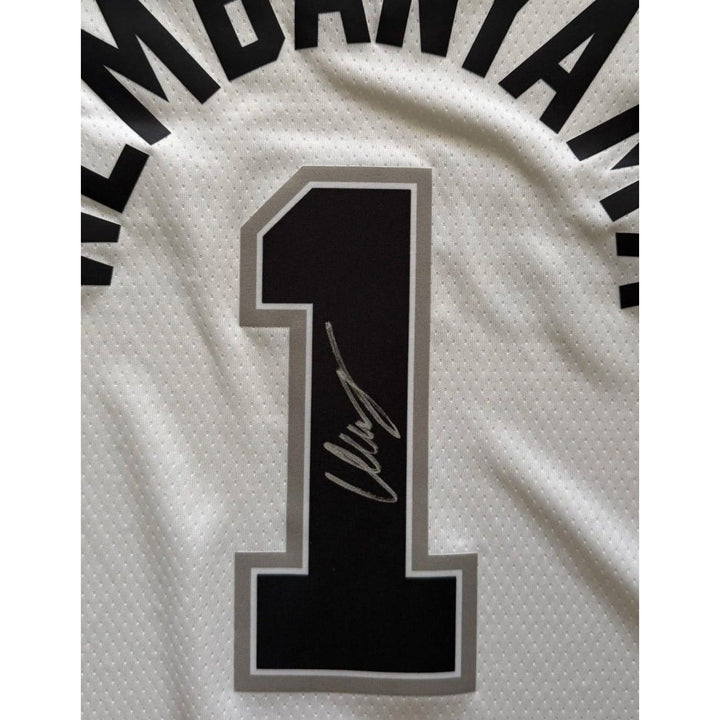 San Antonio Spurs Victor Wembanyama Authentic game model jersey signed with proof.