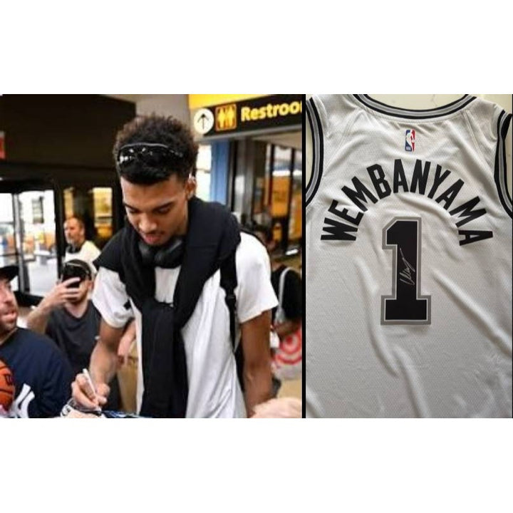 San Antonio Spurs Victor Wembanyama Authentic game model jersey signed with proof.