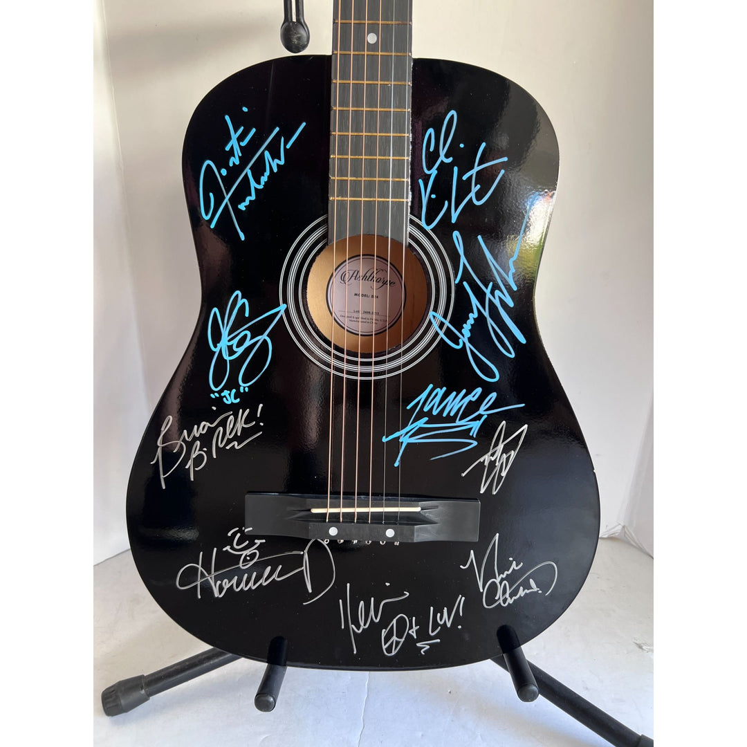 Backstreet Boys and NYSNC full size acoustic guitar signed with proof