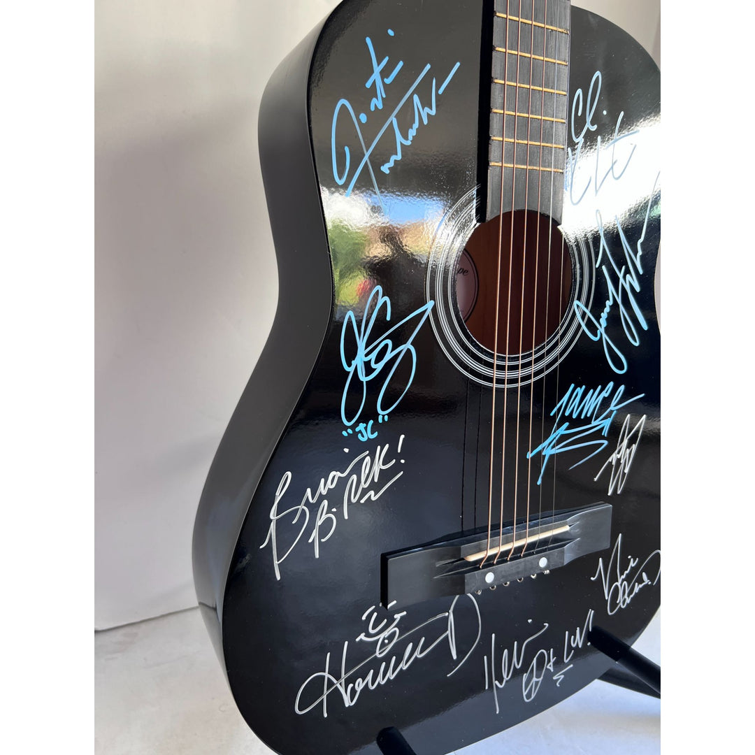 Backstreet Boys and NYSNC full size acoustic guitar signed with proof