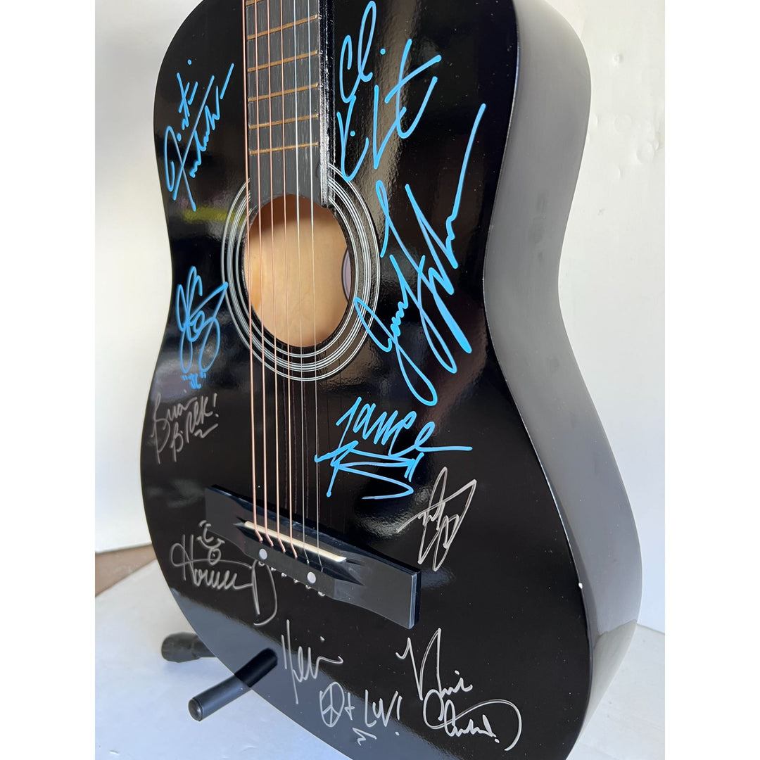 Backstreet Boys and NYSNC full size acoustic guitar signed with proof