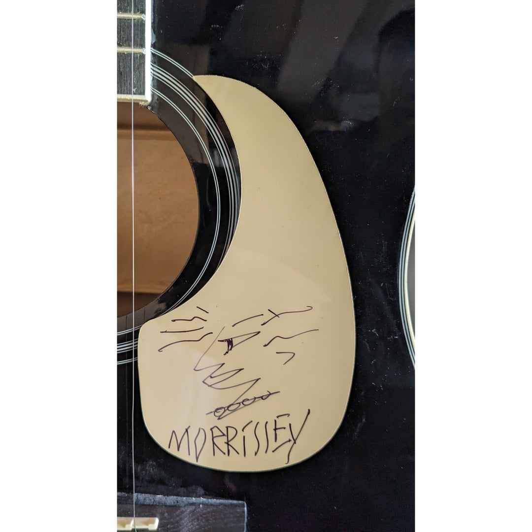 Patrick Morrissey lead singer The Smiths 41' full size acoustic guitar signed with proof