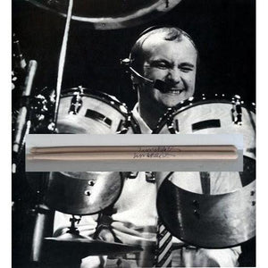 Phil Collins legendary drummer Genesis pair of drumsticks signed with proof