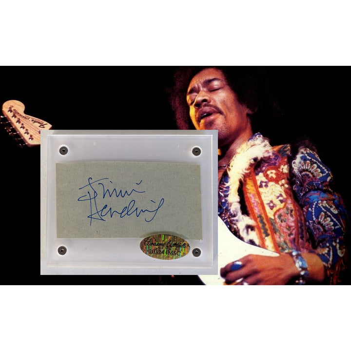 Jimi Hendrix Vintage autograph book page signed with proof