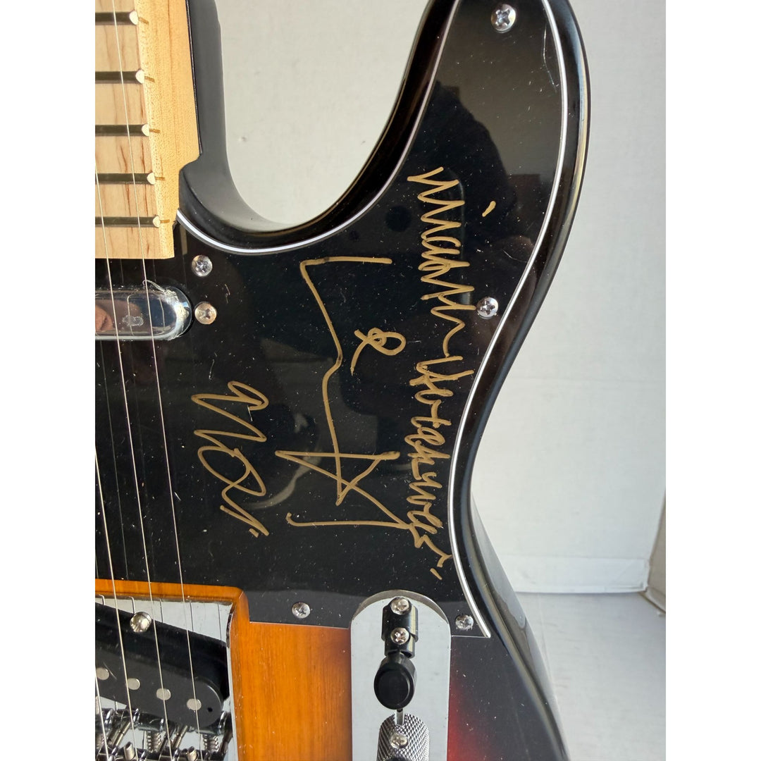 INXS Michael Hutchence full size Telecaster electric guitar signed with proof.