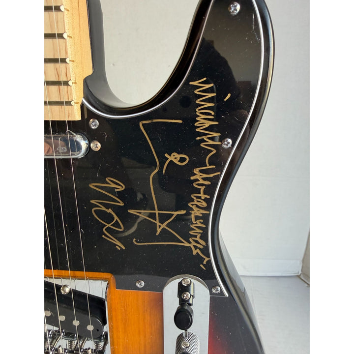 INXS Michael Hutchence full size Telecaster electric guitar signed with proof.