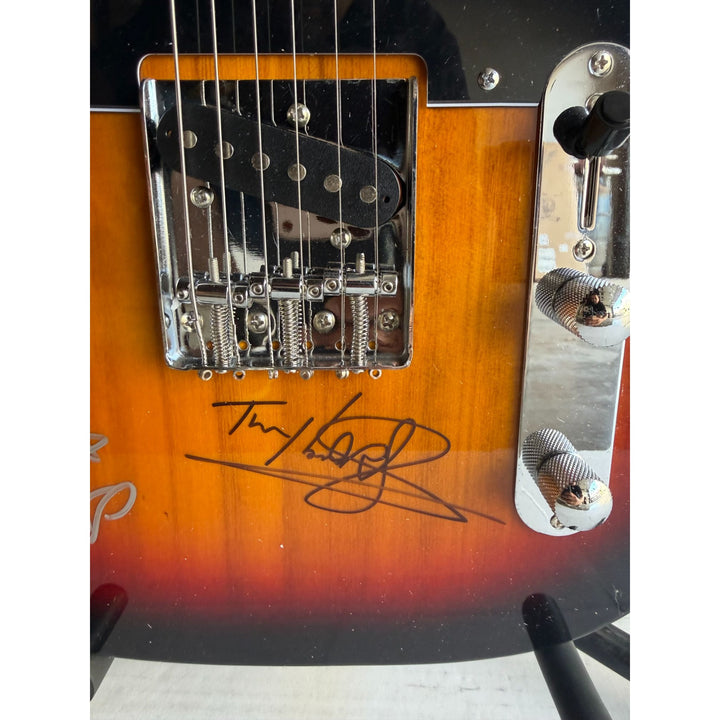 INXS Michael Hutchence full size Telecaster electric guitar signed with proof.