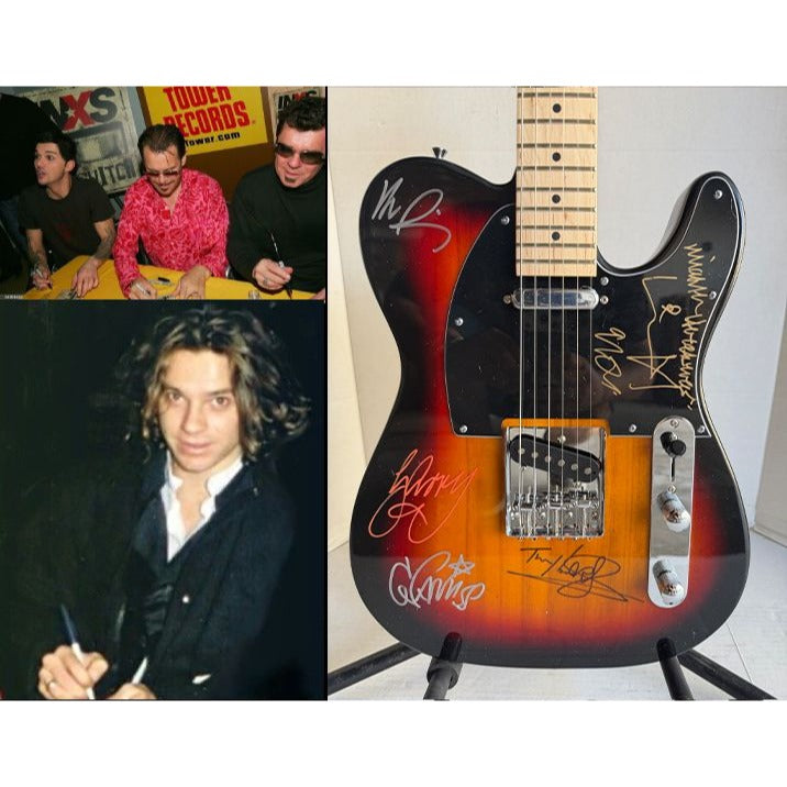 INXS Michael Hutchence full size Telecaster electric guitar signed with proof.