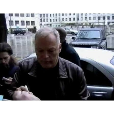 David Gilmour Pink Floyd with sketch (guitar) Vintage autograph book page signed with proof