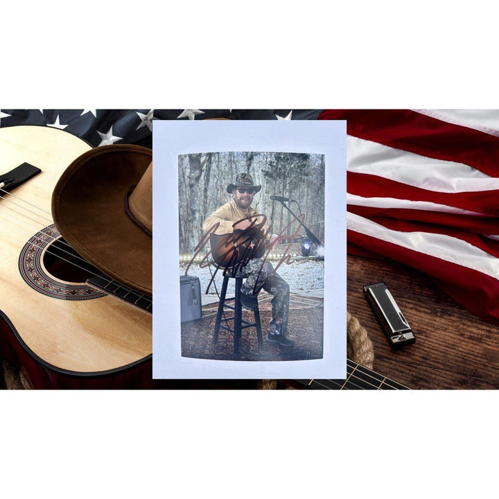 Hank Williams Jr. Country Music Legend 5x7 Photo signed with proof.