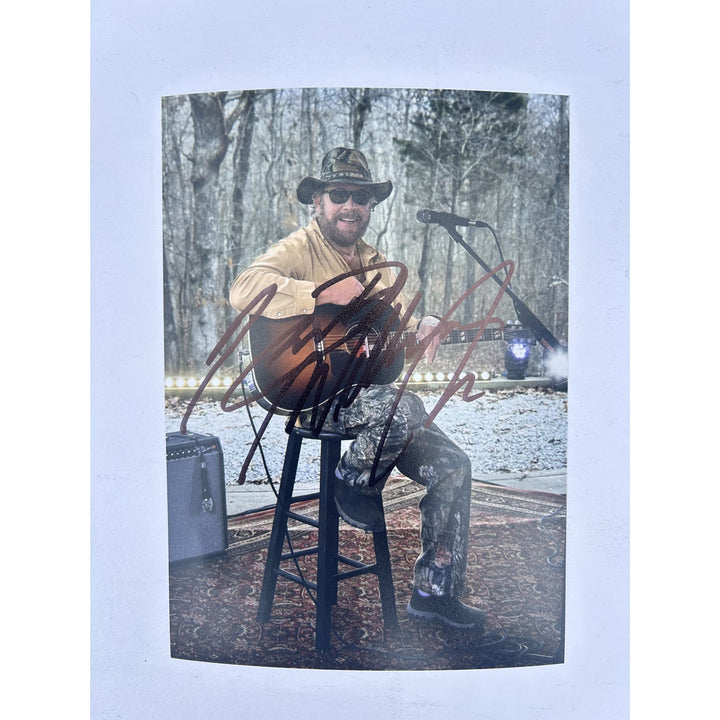 Hank Williams Jr. Country Music Legend 5x7 Photo signed with proof.