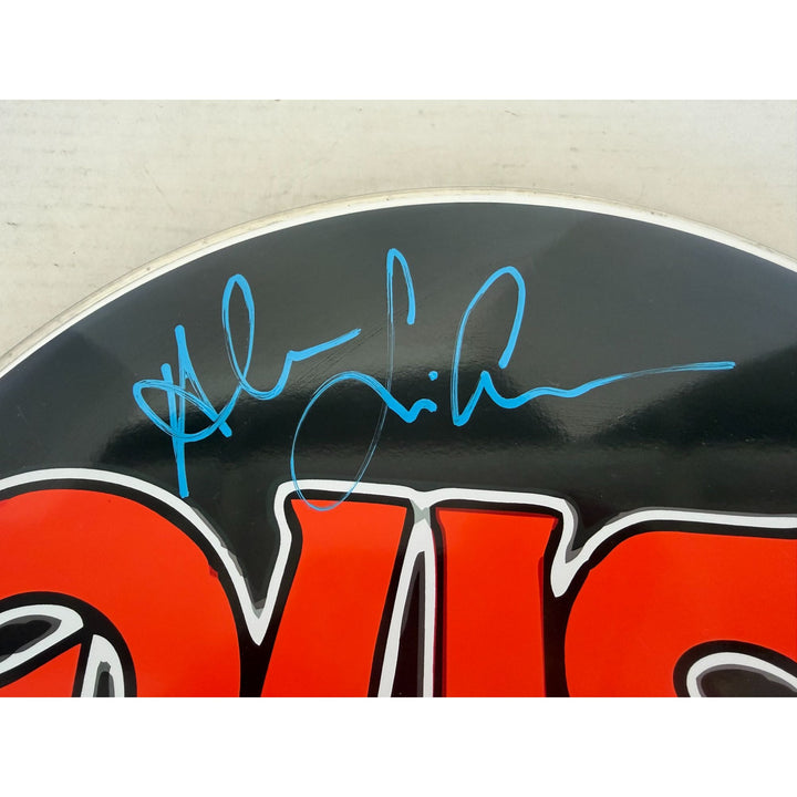 Rush Neil Peart Geddy Lee Alex Lifeson drumhead signed with proof..