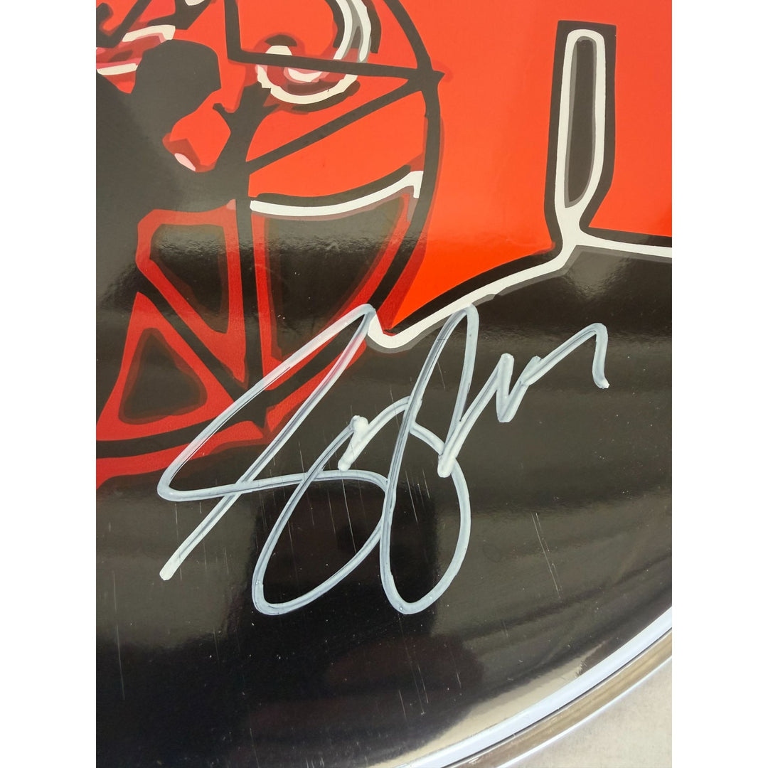 Rush Neil Peart Geddy Lee Alex Lifeson drumhead signed with proof..