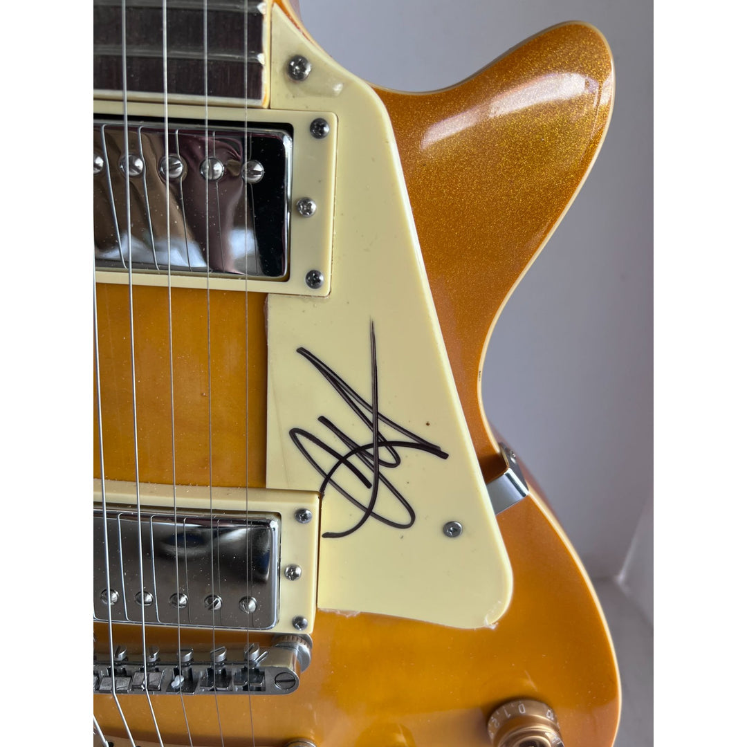 Chester Bennington Linkin Park band full size Les Paul electric guitar signed with proof