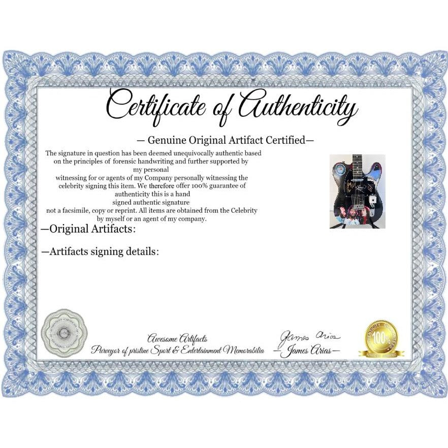 Barry, Robin and Maurice Gibb the Bee Gees  One of a Kind" telecaster full size electric guitar signed with proof.