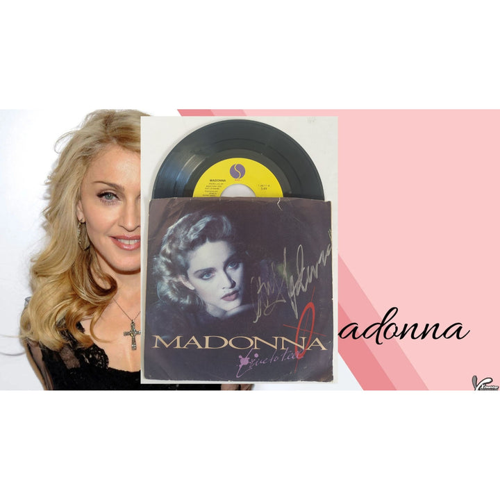 Madonna love to tell vintage 45 signed with proof