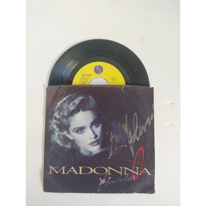 Madonna love to tell vintage 45 signed with proof