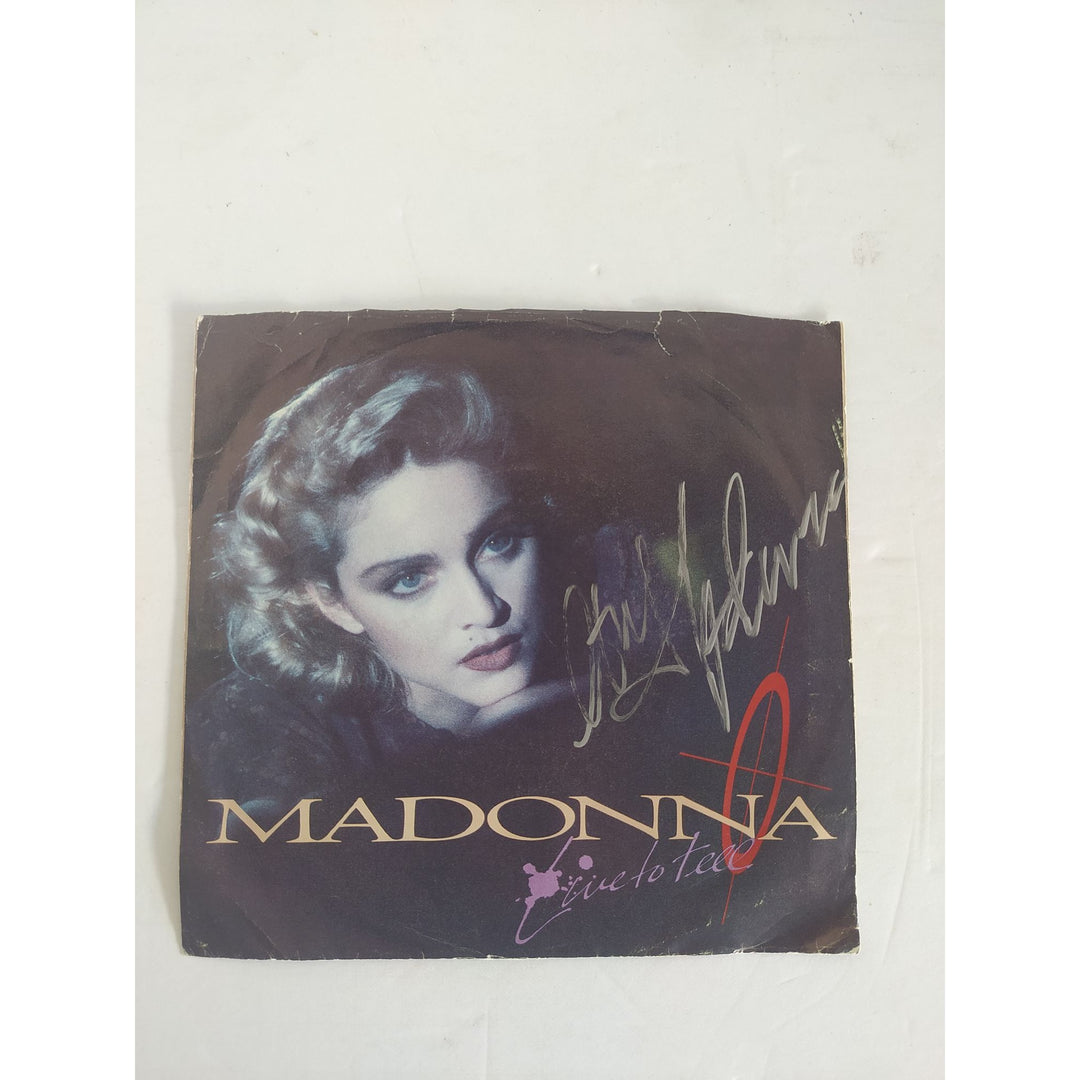 Madonna love to tell vintage 45 signed with proof